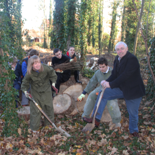 Group Working in Woods
